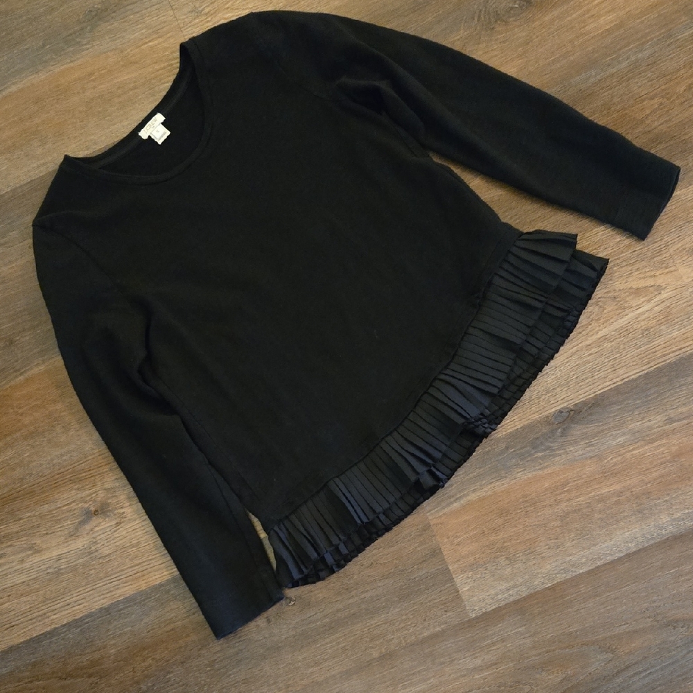 J Crew Ruffle Hem Sweatshirt